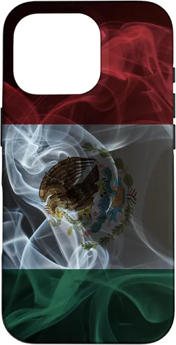 Vista 20 de iPhone 12 Pro Max Smoky Mexico Flag - Funda de orgullo mexicano estilo humo
