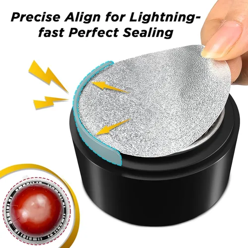 Vista 3 de CAPMESSO Kit de recarga de cápsula Vertuoline reutilizable, 2024 innovador para sello más rápido, cápsulas reutilizables Vertuoline con cepillo