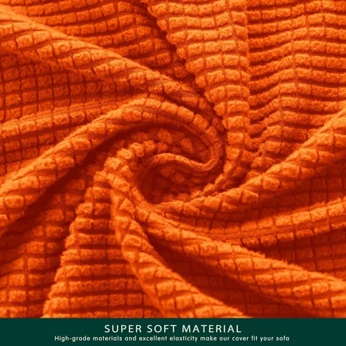 Vista 125 de CHUN YI Fundas para sofá de 7 piezas, lavables, fundas elásticas para sofá de 3 cojines con respaldo y fundas de cojín separados, protector