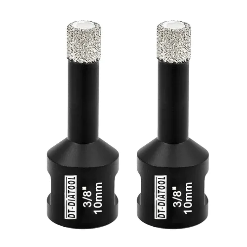 Vista 11 de DT-DIATOOL Broca de núcleo de diamante de 1/4 pulgada con hilo 5/8"-11 de vacío soldado para baldosas de porcelana, cerámica, gres, mármol, granito