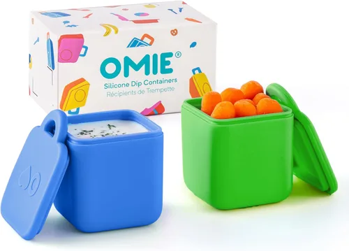 Vista 11 de Omie Caja (paquete de 2) recipientes para salsas a prueba de fugas, recipiente para aderezo de ensalada, recipiente de condimentos con tapas