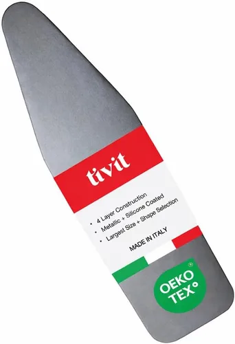 TIVIT Fundas para tabla de planchar de 11 x 40 pulgadas, duraderas almohadillas de silicona reflectantes Alumitek PRO son resistentes al calor y a