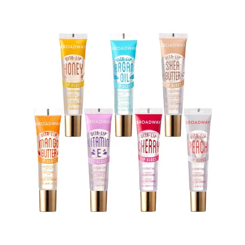 Vista 12 de Ruby Kisses Broadway Vita-Lip Brillo de labios transparente (paquete de 10), fórmula hidratante y calmante con vitamina, bálsamo labial de alto