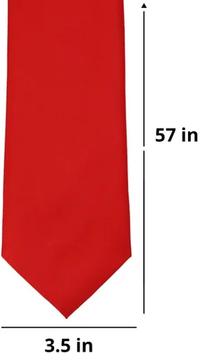 Vista 454 de tiemart Corbata de color sólido para hombre Longitud estándar