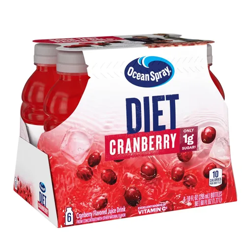 Vista 2 de Ocean Spray Juice Drink - Botella de 10 onzas, Diet Cranberry, 60 onzas líquidas, (paquete de 6)