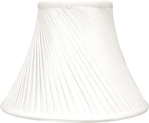 Vista 2 de Royal Designs BS-717-10WH - Pantalla de lámpara básica plisada trenzada, 5 x 10 x 8, color blanco