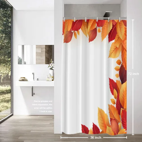 Vista 122 de Shrahala Father and Child Embracing No Hooks Shower Curtain with Snap in Liner Set, Tender Moment Captured Bathroom Décor Polyester Fiber Waterproof