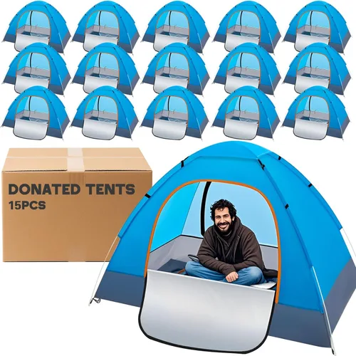 Tiendas de campaña para personas sin hogar, suministros de mochilero para personas sin hogar, para 2 personas, impermeables, instantáneas, fácil