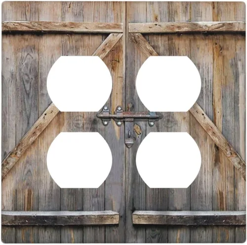 Vista 128 de Taupe Beige Marrón Gris Abstracto Arte 1-Banda Interruptor de Luz Doble de Recepción Placa de Pared Toma Cubiertas Eléctricas Decorativas Modernas