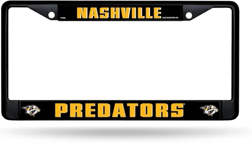 Vista 23 de Rico Industries NHL Pittsburgh Penguins - Marco de matrícula cromado estándar, 6 x 12.25 pulgadas