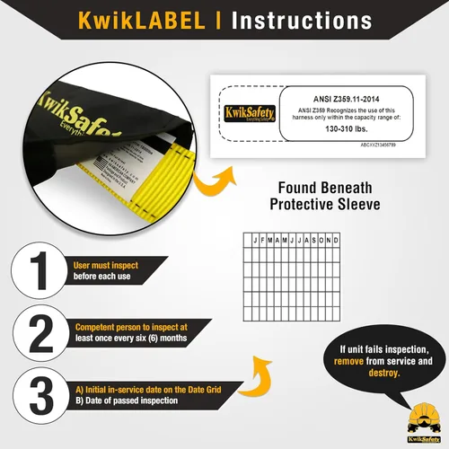 Vista 7 de KwikSafety - TYPHOON Safety Harness [3 D-RINGS + BACK SUPPORT] Safety Harness Fall Protection Kit, 2025 ANSI Compliant