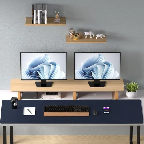 Vista 751 de Aothia Protector de escritorio de cuero, alfombrilla para mouse, alfombrilla de escritorio de oficina, 31.5 x 15.7 pulgadas, secante de escritorio