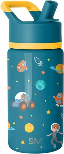 Vista 11 de Simple Modern Summit - Botella de agua con tapa con pajilla, vaso con aislamiento térmico de acero inoxidable de 14 onzas para niños pequeños