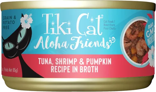 Vista 20 de Tiki Cat Aloha Friends - Paquete variado de alimentos húmedos de atún, 5.5 onzas, 8