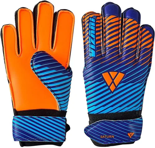 Vizari Saturn Soccer Goalie Goalkeeper Gloves for Kids Youth & Adults, Football Gloves with Grip Boost Padded Palm and fingersave Flat Cut