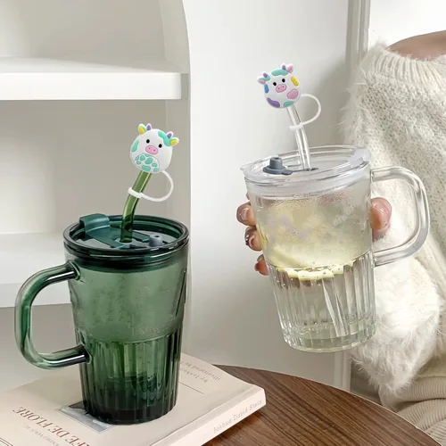 Vista 5 de Stanley Cup - Tapa de popote para vasos Stanley Cup de 30 onzas y 40 onzas – Fundas de paja de vaca de 0.394 pulgadas, cubiertas de paja