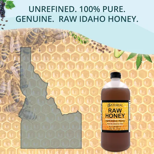 Vista 7 de Honey Raw Fresh Air Idaho Grado A Miel ámbar claro (3 libras)