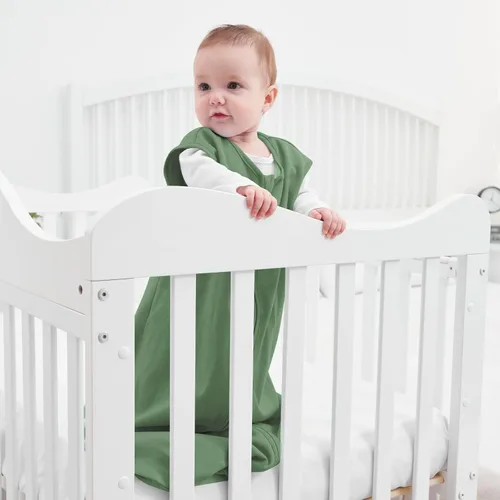 Vista 5 de Yoofoss Saco de dormir para bebé de 12 a 18 meses, 100% algodón, cremallera de 2 vías, TOG 0.5, saco de dormir para niños pequeños, cómodos, suaves