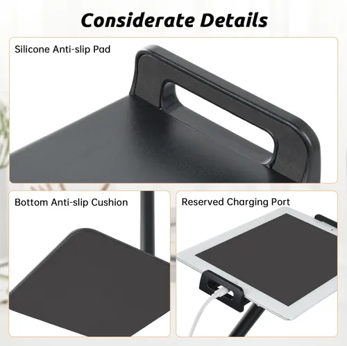 Vista 6 de UTEBIT Soporte para tableta para iPad, soporte de tablet de 9.5 a 16.5 pulgadas de altura ajustable para soporte de escritorio de 22 libras, brazo