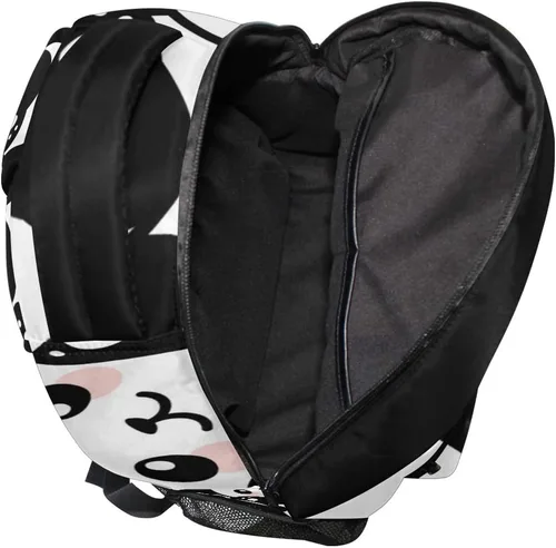 Vista 6 de ATTX Linda mochila con diseño de panda para niños y niñas, bonito panda de dibujos animados, Ciclismo