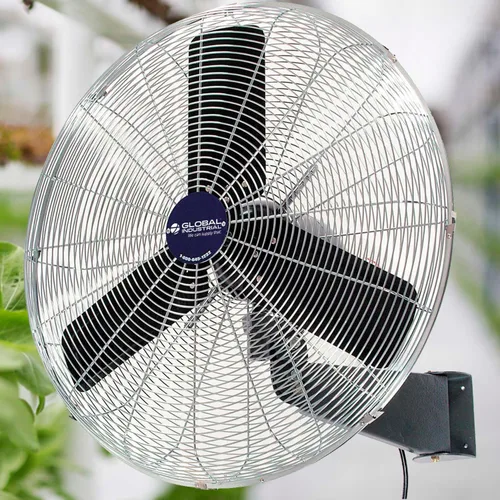 Vista 5 de Global Industrial Ventilador oscilante para montaje en pared, 24" de diámetro, 1/4HP, 7525CFM