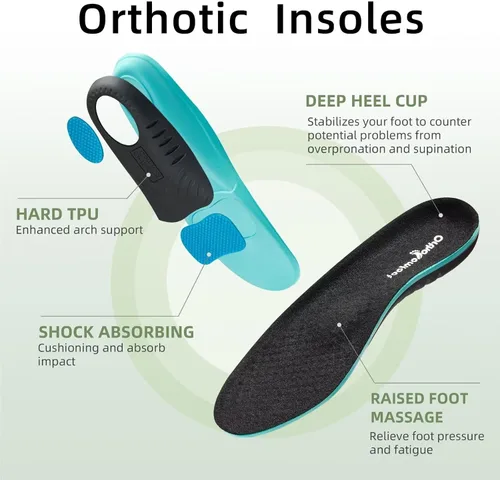 Vista 4 de OrthoComfoot - Mocasines ortopédicos de mujer, sin cordones, para caminar, para fascitis plantar, soporte de arco para pies planos, cómodos