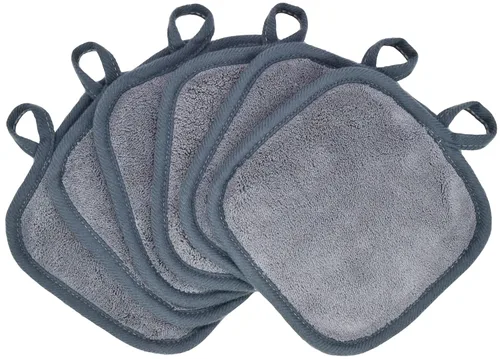 Vista 12 de Paños desmaquillantes para cara, ojos, labios, almohadillas reutilizables para quitar maquillaje de microfibra suave, paños de limpieza facial de 5