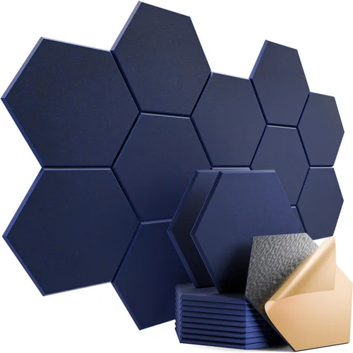 Vista 318 de Paquete de 12 paneles acústicos autoadhesivos de 12 x 10 x 0.4 pulgadas, paneles de espuma a prueba de sonido con alta densidad, elegante diseño