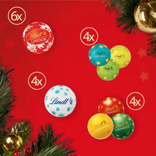 Vista 5 de Lindt - Calendario de Adviento con osito de chocolate y caramelo variado, 4.5 onzas