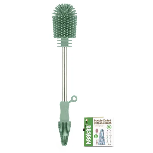 Vista 16 de haakaa Cepillo de Limpieza Cepillo de Silicona para Biberones de Doble Punta con Cerdas Suaves de Silicona para Extractores de Leche Materna