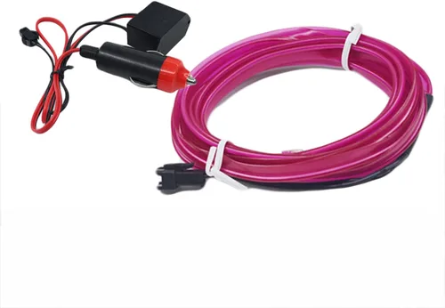 Vista 9 de El - Tira de luces LED de neón para auto, tira de luces LED para interior y exterior de automóvil, cable frío de 12 V para decoración