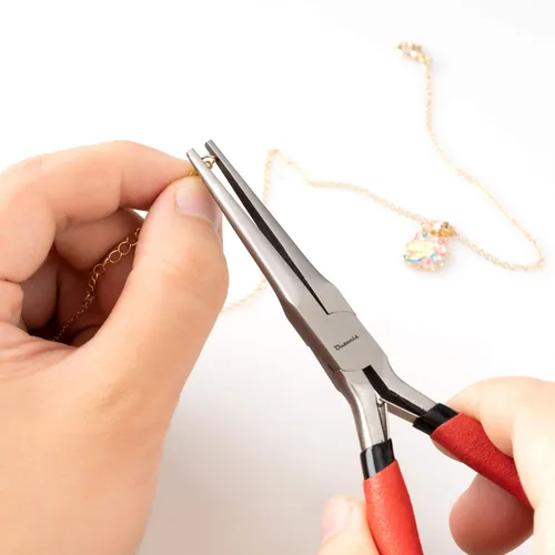 Vista 5 de Alicates de punta de aguja de 6 pulgadas, alicates de precisión con mandíbulas cónicas extralargas y no dentadas para hacer joyas, doblar alambre