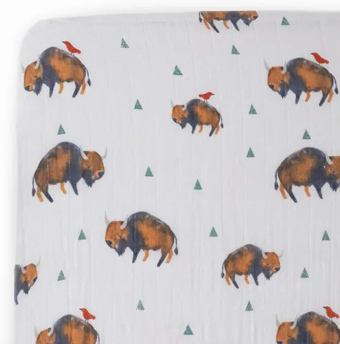 Vista 16 de Little Unicorn Sábana de cuna prémium Tela de muselina transpirable y súper suave (Adobe Checker)