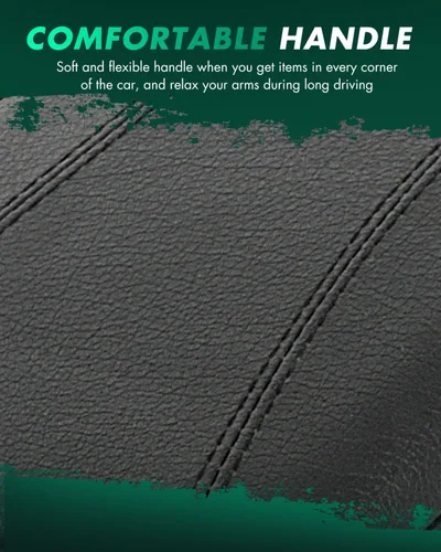 Vista 4 de SCITOO Cubierta de piel para consola central con reposabrazos color negro automático con caja de consola de repuesto para Nissan Versa 2007-2011