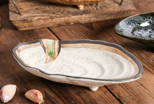 Vista 3 de Soporte de cuchara de cerámica para encimera de cocina, estufa, mesa de comedor con bonita cuchara, forma de concha, decoración moderna de granja