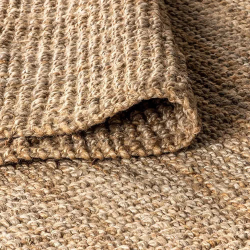 Vista 8 de [Usado] JONATHAN Y Alfombra de yute tejida a mano con flecos natural para interior, 4x6, Pata, estilo bohemio, rústico, de cabaña, fácil de limpiar
