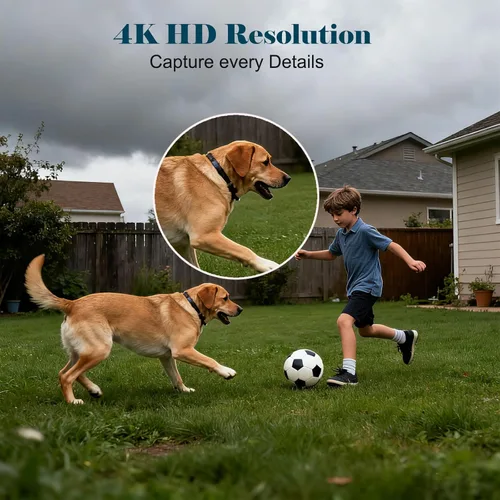 Vista 2 de W9 Mini Cámara Impermeable para Cada Rincón, Duración de Batería Sin Cables a Juego, Cámaras de Seguridad Inteligentes Compactas para Hogar 4K