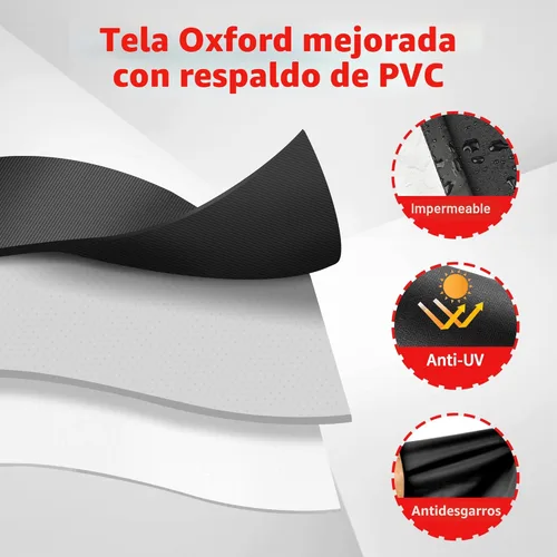 Vista 3 de iCOVER - Cubierta de parrilla de 58 pulgadas para parrilla al aire libre, anti-UV y resistente a la decoloración, fundas impermeables para parrilla