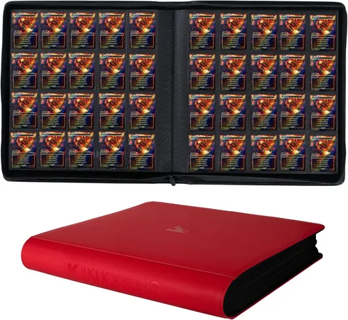 Vista 9 de Carpeta de tarjetas intercambiables de 2000 bolsillos, 20 bolsillos compatible con MTG, tarjetas deportivas y otras tarjetas de intercambio de Negro