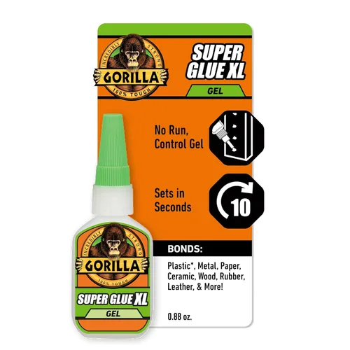 Gorilla Super Glue Gel XL, pegamento transparente, 25 gramos (paquete de 1) - Todo propósito y configuración rápida para proyectos y reparaciones
