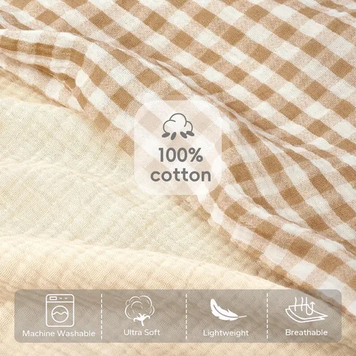 Vista 2 de FUNUPUP Funda de almohada de lactancia de muselina compatible con almohada de lactancia Boppy, fundas suaves de lactancia para bebés para almohadas