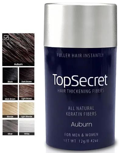 Vista 45 de Top Secret Recambios de fibras de construcción para engrosar el cabello, relleno de cabello natural e indetectable, para hombres y mujeres, rellena