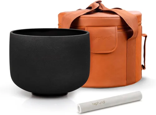 Vista 12 de TOPFUND Chakra de raíz de cuenco de cristal con nota C de 432 Hz de 8 pulgadas con estuche de transporte resistente y mazo de cuenco para cantar