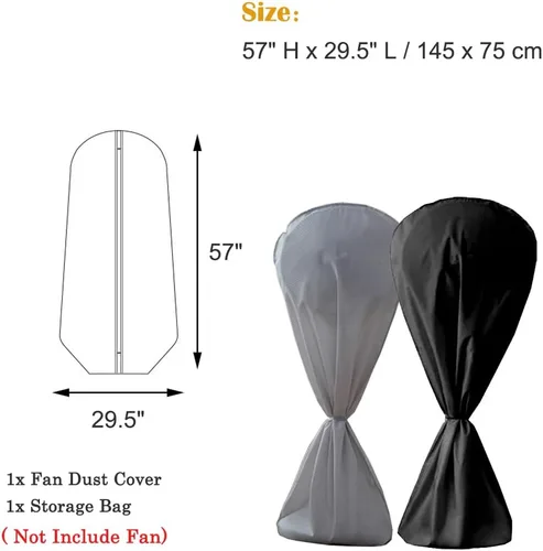 Vista 3 de Cubierta antipolvo para ventilador eléctrico, 420D, resistente, redonda, lavable, funda para ventilador eléctrico, impermeable, a prueba de polvo