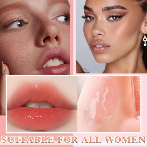 Vista 6 de Juego de 6 piezas de bálsamo labial tintado con aceite labial para labios, brillo de labios, cuidado de labios, aceite de labios transparente