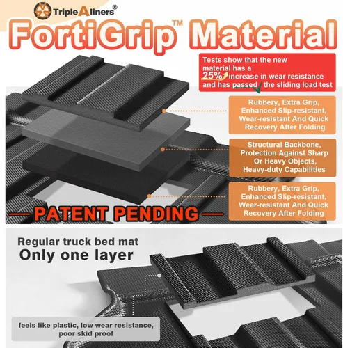 Vista 2 de TripleAliners - Tapete para caja de camioneta (de ejes) de 5 pies, encaje perfecto para pick-up de carga, accesorio de protección de vehículo