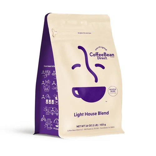 Vista 25 de Coffee Bean Direct Mezcla de casa media, café de grano entero, tostado medio, bolsa de 5 libras (paquete de 1)