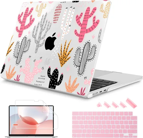 Vista 32 de Mektron Diseñada para MacBook Air 2025/2024/2023 de 15 PULGADAS M4 A3241 /M3 A3114 /M2 A2941, Carcasa de Cubierta Rígida de Plástico Impreso
