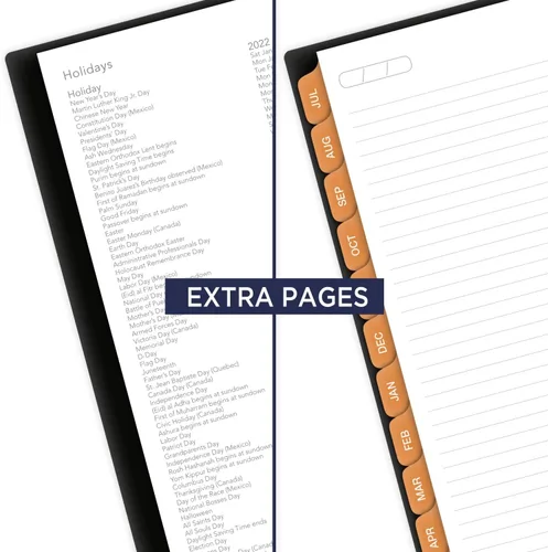 Vista 6 de AT-A-GLANCE Agenda 2022-2023, libro de citas académicas semanal y mensual, 8-34 x 11 pulgadas, grande, plan.Write.Remember., negro (70595705)