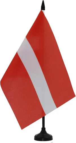 Vista 180 de Aland Table Flag 4'' x 6'' - Aland - Finland Desk Flag 15 x 10 cm - Black plastic stick and base - AZ FLAG